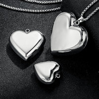 Acier inoxydable 16mm-42mm Petit Gros Coeur Charmes Pendentif Surface Plate Coeur Amour pour DIY Collier Bracelet