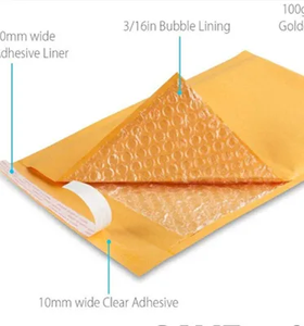 Factory-Direct <b>Mailer</b> Yellow Kraft Bubble Envelope Bags-Eco-Friendly Biodegradable Secure Waterproof Shockproof Custom Thickness - Product Image 6
