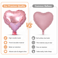 Ballon Cœur Géant en Aluminium de 18 Pouces pour Anniversaire, Saint-Valentin, Mariage – Fournitures de Fête et Décoration – Vente en Gros de Chine, Haute Qualité