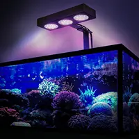 Luz coral de led para aquário 30w, lâmpada regulável para tanques de peixes