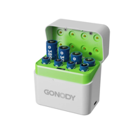 Chargeur de batterie rechargeable au lithium AA AAA avec entrée USB Type-C, indicateur de charge LED, sortie 5V/3A