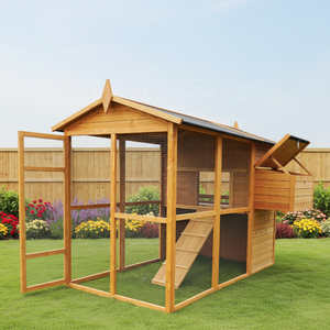 SDC0802 Cage à poules en bois <span class=keywords><strong>de</strong></span> haute qualité, grande cage à poules, poulailler, enclos pour volailles, cage à poules avec accès facile - Product Image 1