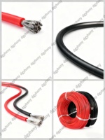 Cable Solar de Silicona con Alambre de Cobre de 4.5mm de Diámetro, 240V/600V, 100M, Arnés de Cableado para Motocicleta Eléctrica y Scooter, 12AWG