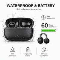 Auriculares TWS con Clip para Oreja y Logotipo Personalizado, BTV 5.4, Inalámbricos, de Oreja Abierta, Resistentes al Agua, para Deportes y Juegos, MOQ Bajo