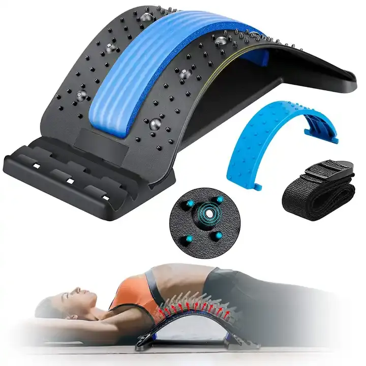 High quality Adjustable Back Chiropractic Support Stretcher Physical Therapy Lumbar Massager For Equipment