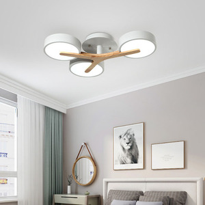 Plafonnier en bois massif nordique moderne motif d'anneau annuel géométrique espace domestique <span class=keywords><strong>de</strong></span> style dôme système <span class=keywords><strong>de</strong></span> lumière et d'<span class=keywords><strong>ombre</strong></span> multicouche - Product Image 1