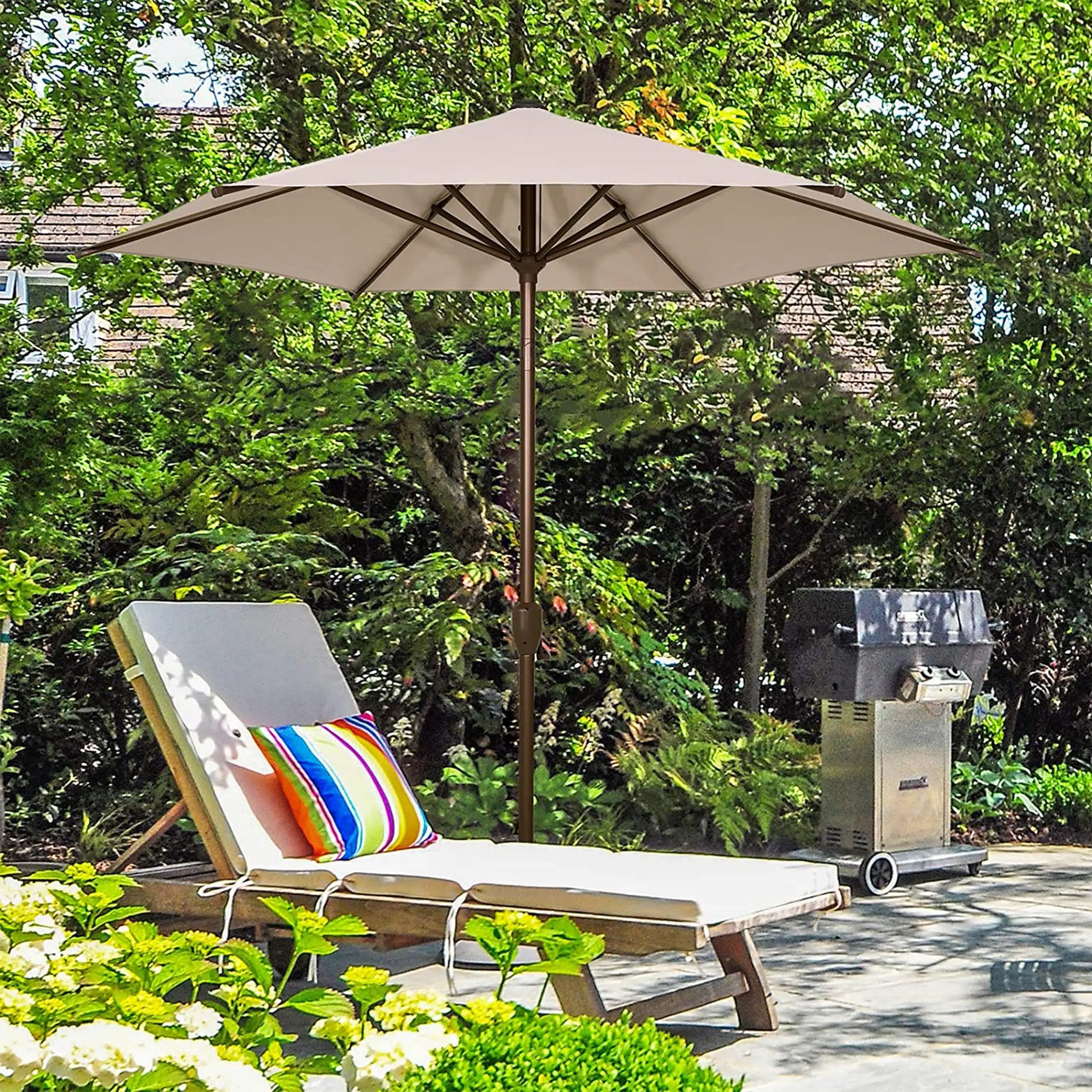 Cafe restaurant açık veranda mobilya tente için plaj şemsiyesi büyük şemsiye bahçe rüzgar geçirmez güneşlik