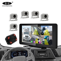 Cámara de Coche Inteligente y Portátil 1080P 5CH con Doble Lente, Pantalla IPS, Cobertura de 150°, Detección de Punto Ciego, Visión Nocturna y Grabación en Bucle