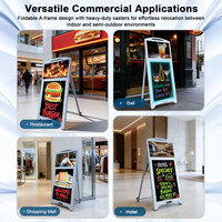 Letrero Móvil Recargable de 21.5 Pulgadas para Acera, Kiosco de Carteles con Batería, Señalización Digital LCD, Tablero de Menú para Restaurante/Tienda