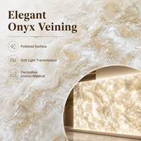 Panneau mural en PVC imitation marbre, translucide blanc, ignifuge, découpable sur mesure, rétroéclairé, pour la décoration murale intérieure