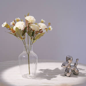 Fiori di seta artificiale 5 forchetta garofani Bouquet per la festa della mamma all'ingrosso regalo decorazione per la casa fiore - Product Image 3