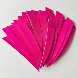 4" 50Pcs/lot IBOUNFOX Hunting Arrow Feathers RW Natural Turkey Feathers Shield Archery Featches Vanes For Bow Arrow Accessories