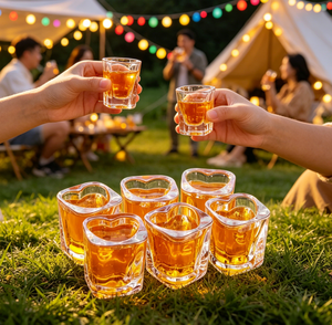 Verres à shot transparents en forme <span class=keywords><strong>de</strong></span> cœur <span class=keywords><strong>de</strong></span> 45 ml en gros, verres décoratifs pour les fêtes <span class=keywords><strong>de</strong></span> la Saint-Valentin et les bars - Product Image 6