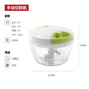 Cortador de ajo de acero inoxidable con cuerda Manual de 500ml, buen ayudante de cocina, picador de ajo multifunción, picador de verduras - Product Image 3