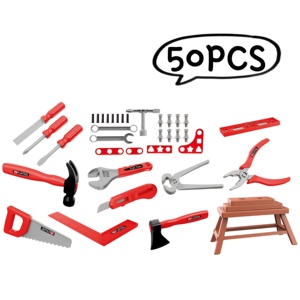 AJB Tendance 2026 Ensemble d'outils de jeu d'imitation, 50/63/68 pièces, <span class=keywords><strong>Jouet</strong></span> de construction de maison de jeu DIY pour l'apprentissage préscolaire, Commande en gros - Product Image 2