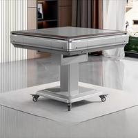 Table de mahjong automatique moderne de luxe avec construction en acier inoxydable et ABS pour 4 joueurs, design intelligent silencieux alimenté par USB