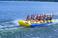 Équipement de divertissement aquatique Sea Tow, adapté aux parcs aquatiques de plage, jeu aquatique multi-personnes, bateau banane gonflable