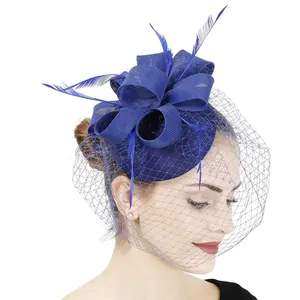 Cappello da donna di moda Sinamay Fabric Derby Church Party Fascinator hats for ladies