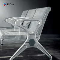 Vente en gros de haute qualité en aluminium 4 places pour salle d'attente Chaise à poutres en rangée Chaise d'attente 3 places