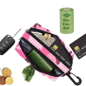 Venta al por mayor de neopreno personalizado perro caminar accesorio de nylon bolsa de caca de mascotas dispensador de residuos de caca - Product Image 2