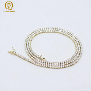 Elegante Collar de Tenis en Oro Rosa, Cadena de Oro de 10K, 14K, 18K, Diamante Cultivado en Laboratorio de Alta Claridad Blanco D con Certificado IGI - Product Image 2