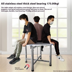 Mesa de comedor plegable de acero inoxidable, muebles modernos <span class=keywords><strong>para</strong></span> el hogar <span class=keywords><strong>para</strong></span> <span class=keywords><strong>10</strong></span> <span class=keywords><strong>personas</strong></span>, tocadiscos <span class=keywords><strong>para</strong></span> banquetes rurales - Product Image 4