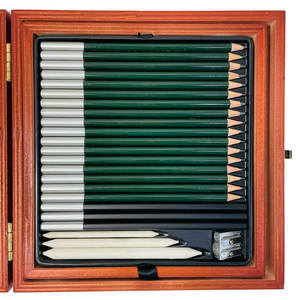 Set Pensil Sketsa Profesional GF New Trends 58 pcs Deluxe, Set Pensil Gambar dan Sketsa dengan Kotak Kayu - Product Image 4