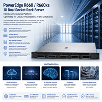Servidor en Rack Dell EMC PowerEdge R660 R660xs 1U de Doble Socket, Intel Xeon, para Virtualización en la Nube, IA y Bases de Datos Empresariales