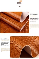 Cuero Sintético de PVC con Aspecto de Piel de Cocodrilo de 1.2mm para Bolsos, Maletas, Carteras