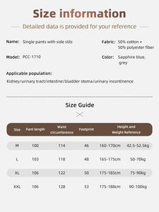 Оптовая продажа, ежедневная одежда для больничных пациентов, полностью Открытые брюки для пожилых людей, страдающих переломами, Легко Носить Униформу - Product Image 4