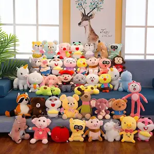Alta Qualidade Atacado 18-20cm 7 polegadas Stuffed Animal Brinquedos Crane Máquina Mini Plush Soft Stuffed Toys para Garra Máquina