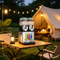Machine à slush à trois réservoirs 12L 3 pour magasin de proximité, plusieurs saveurs, 1000W CE, acier inoxydable 304