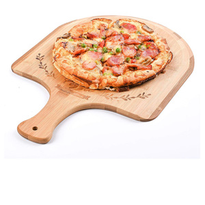 Tabla para hornear pizza de bambú de 12 pulgadas con asa para uso en horno - Product Image 5
