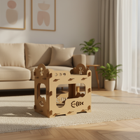 Grattoir pour chat en carton ondulé écologique à deux niveaux, classique et haut de gamme, un incontournable pour les maisons à plusieurs chats
