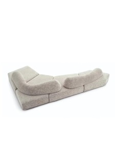 Canapé en velours côtelé de grande taille, reproduction du style minimaliste italien Edras |   Ensemble modulaire amovible de conception d'appartement de grande taille - Product Image 5