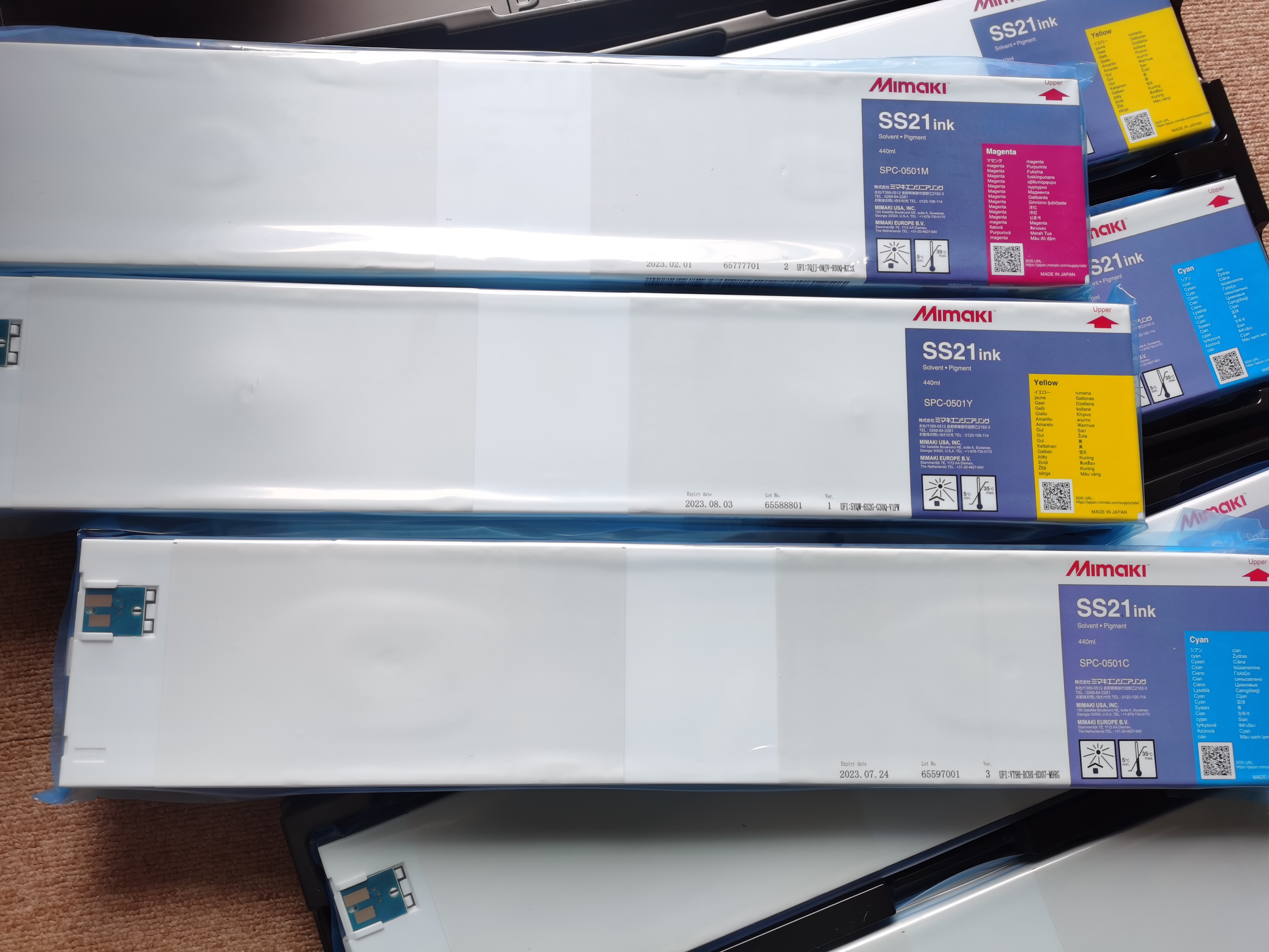 mimaki SS21インク 440ml 12本まとめ売り Mimaki SS21 440ml OEM Matched Ink Made in the USA