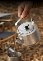 Bouilloire en titane pur pour le camping, les voyages en plein air, l'usage domestique et la préparation du thé