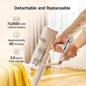 Original For Dreame U20 Cordless Vacuum Blue Light Dust Reveal 120AW Suction <b>Power</b> Multi-surface Anti-tangle <b>Brush</b> - Product Image 3