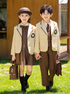 Ensemble d'été style collège britannique pour garçons et filles, uniforme scolaire primaire, <span class=keywords><strong>costume</strong></span> de chorale de classe, coton pour la remise des diplômes - Product Image 5