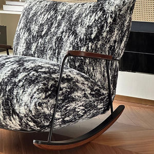 AOMISI <span class=keywords><strong>CASA</strong></span> Style nordique maison tissu canapé simple chaise berçante moderne Relax salon fauteuil bras Accent chaise pour salon - Product Image 6