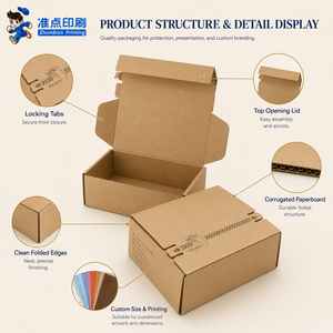 Scatola in Cartone Ondulato Ecologica con Striscia di Apertura Facilitata, Resistente Scatola per Spedizioni <span class=keywords><strong>E</strong></span>-commerce, Direttamente dalla Fabbrica - Product Image 3