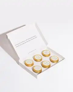 Kleine Gewone Kaars Witte Luxe Doos Verpakking Met Label Voor Kaarsen