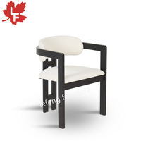 Chaises de salle à manger en bois massif de haute qualité et durables avec coussin en velours beige pour table ronde, usage domestique, bureau, hôtel, design traditionnel