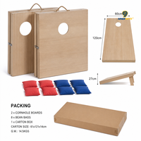 Ensemble de jeu de Cornhole pliable professionnel, édition Noël, en bois massif de qualité supérieure, avec logo personnalisé
