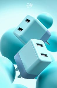 Nuevo Cargador Rápido de Viaje con Diseño de Color Macaron, Doble USB QC3.0, Compatible con Xiaomi y Samsung - Product Image 4