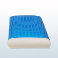 Komfortables Memory-Schaum-Kissen mit Kühlgel-Infusion, orthopädisches Kopfkissen für Bauch-, Rücken- und Seitenschläfer, 100% Polyester-Bezug