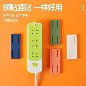 <b>Plastic</b> 5-Layer Punch-Free Adhesive Modern Multifunction Non-Folding Socket Holder Wall Mounting Bracket Stand Custom Logo - Product Image 6