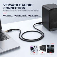 Câble audio stéréo 3,5 mm en PVC, câble vidéo, câble audio mâle-mâle, câble audio auxiliaire pour casque, systèmes audio domestiques, haut-parleurs