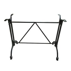 Grande base de table rectangulaire en fonte d'aluminium noire de Bologne - Product Image 2