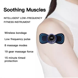 Mini Unidades TENS Inalámbricas Inteligentes, 12 Modos, Masajeador de Pulsos Eléctricos con Forma de Mariposa, Cinturón de Calor, Relajante Corporal Completo, ABS+Silicona, Azul - Product Image 3